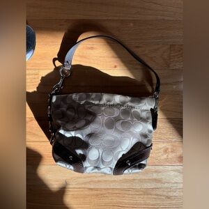 Coach Signature Brown Shoulder Bag